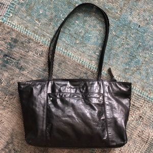 LATICO black distressed leather handbag black VGUC